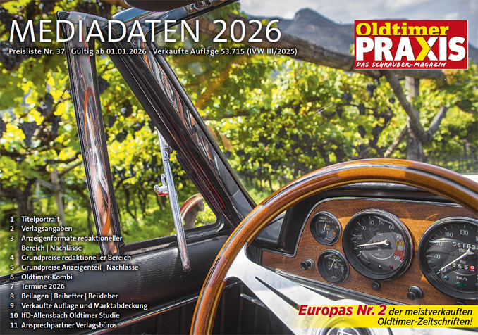 Media-Daten 2026: OLDTIMER PRAXIS