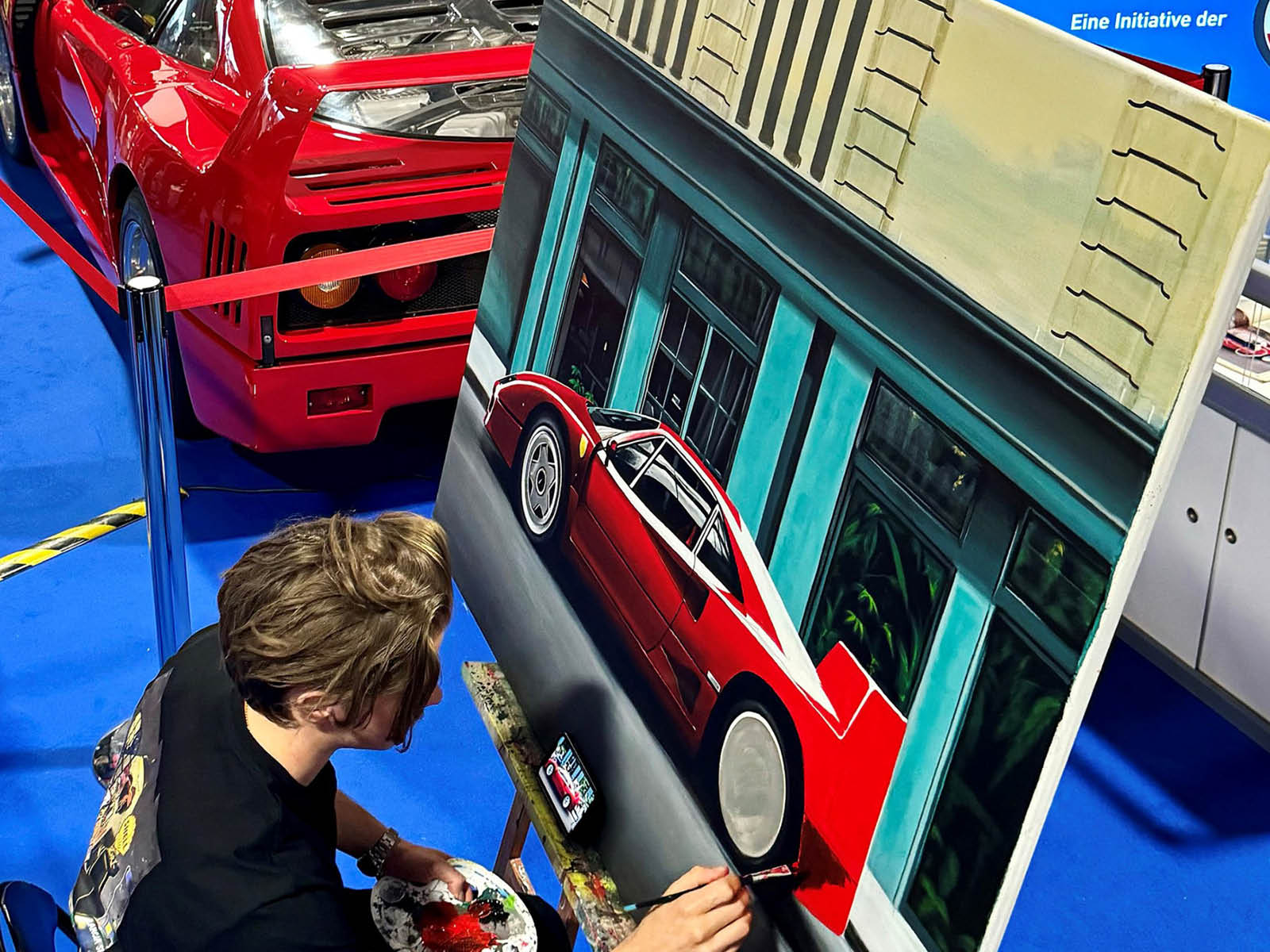 Maler Hendrik Schmeer, Gemälde „Passion in Red“ (Bremen Classic Motorshow 2024)